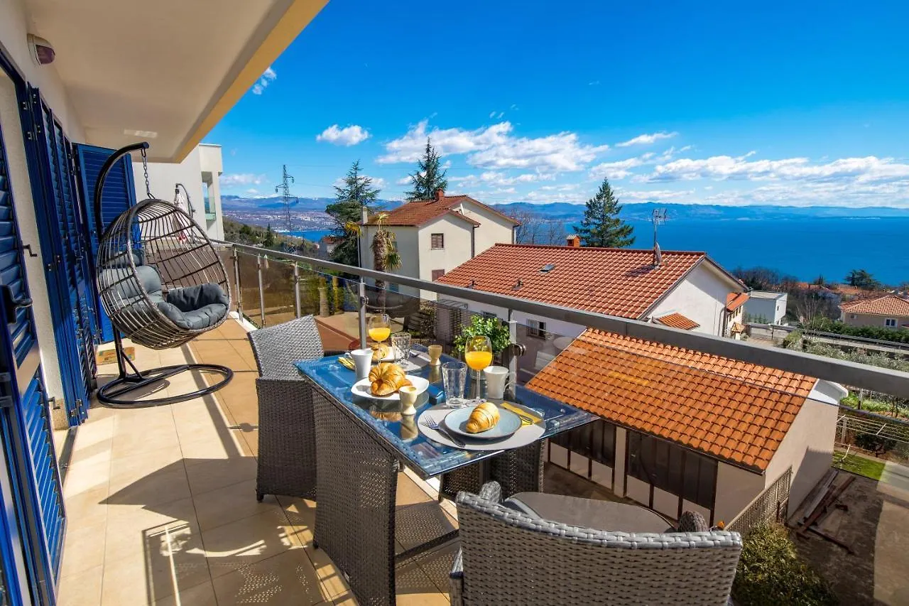 Chiara Rental Opatija, Apartment Victoria With Terrace, Panoramic Sea View Icici Croatia